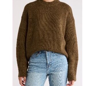 Elodie Olive Cowl Knit Sweater